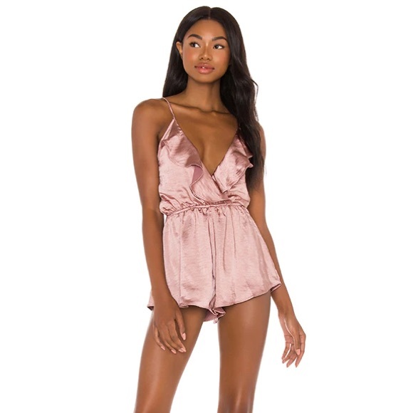 superdown Pants - ❌SOLD❌superdown Tina Ruffle Teddy in Mauve XXS